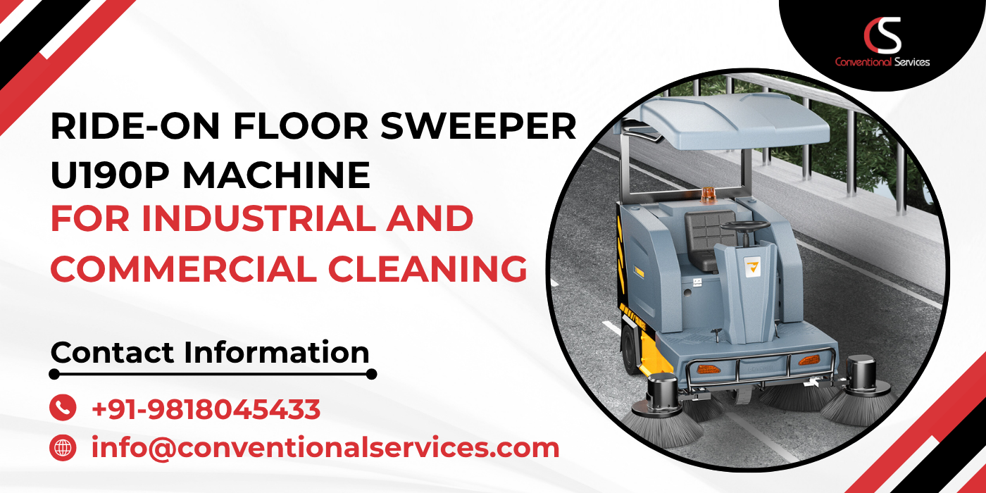 Ride On Floor Sweeper U190p Machine For Industrial And Commercial Cleaning